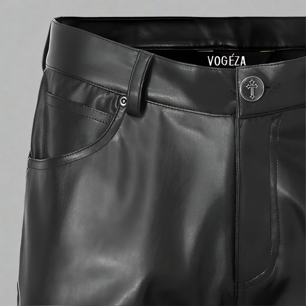 Vogéza Noir Leather Pants